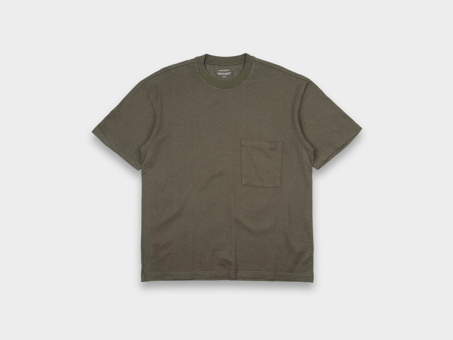 Evan Kinori Pocket Tee Dark Olive