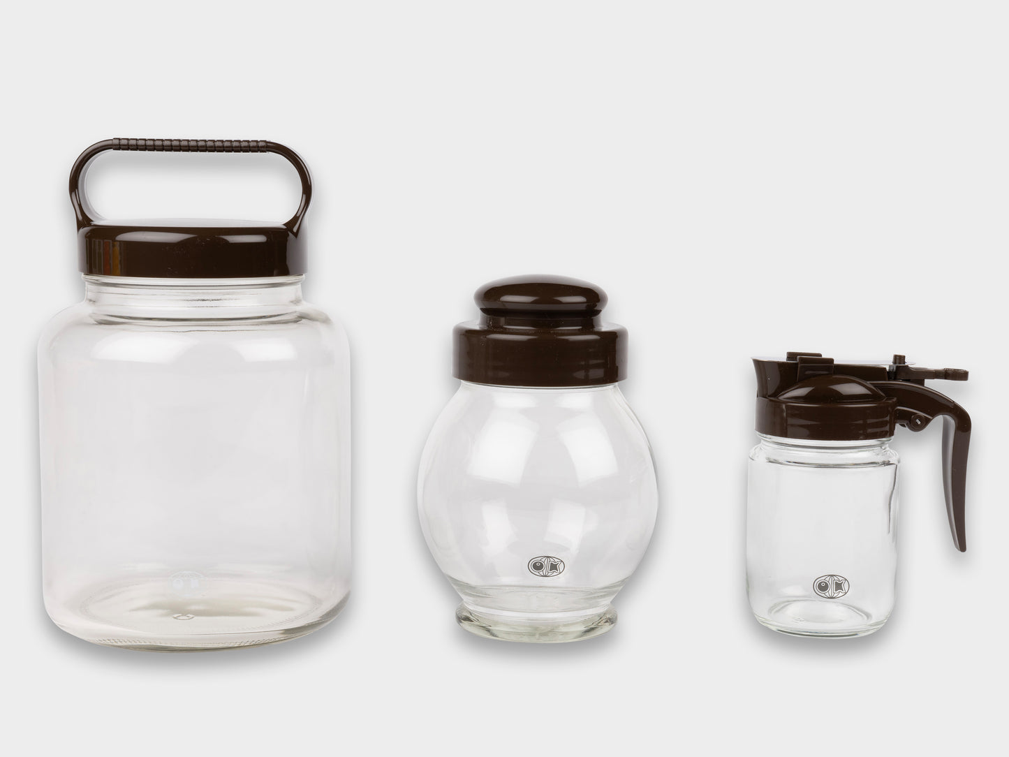Okawa Glass Server Bottle Brown