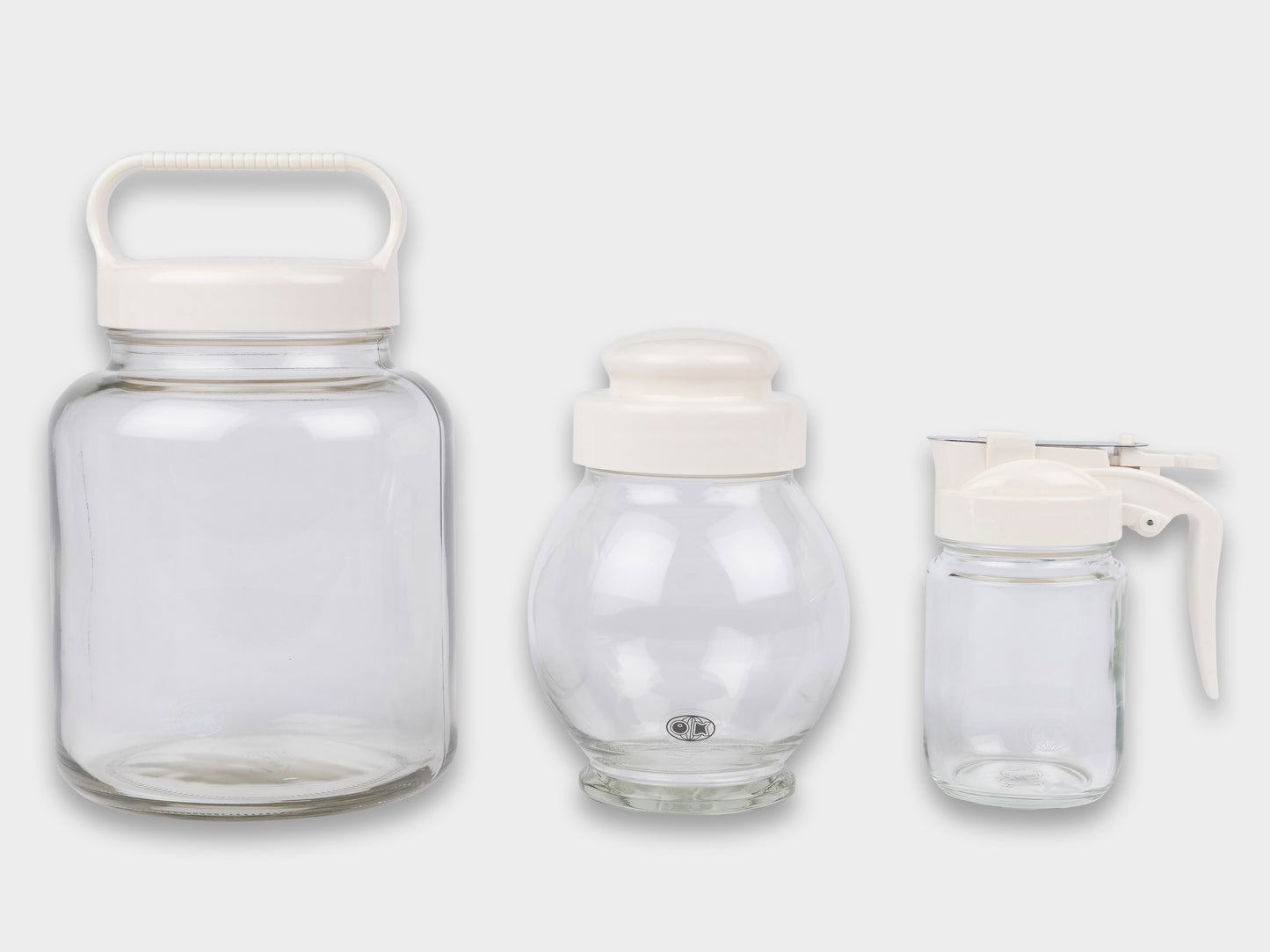 Okawa Glass Server Bottle White