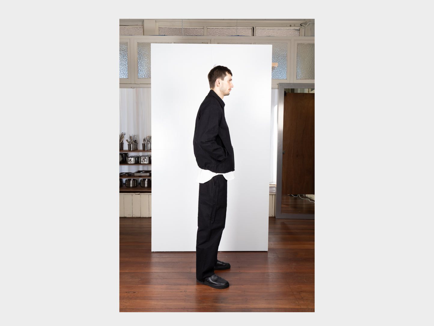 R0S3 "Scoop Shirt" Black Wax