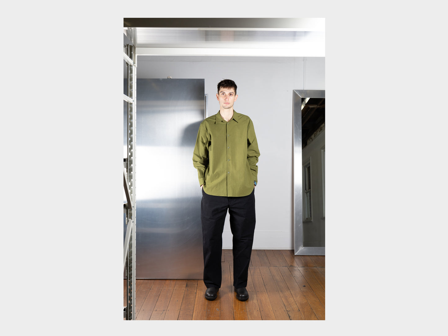 R0S8 "Weather Shirt" Olive Weather