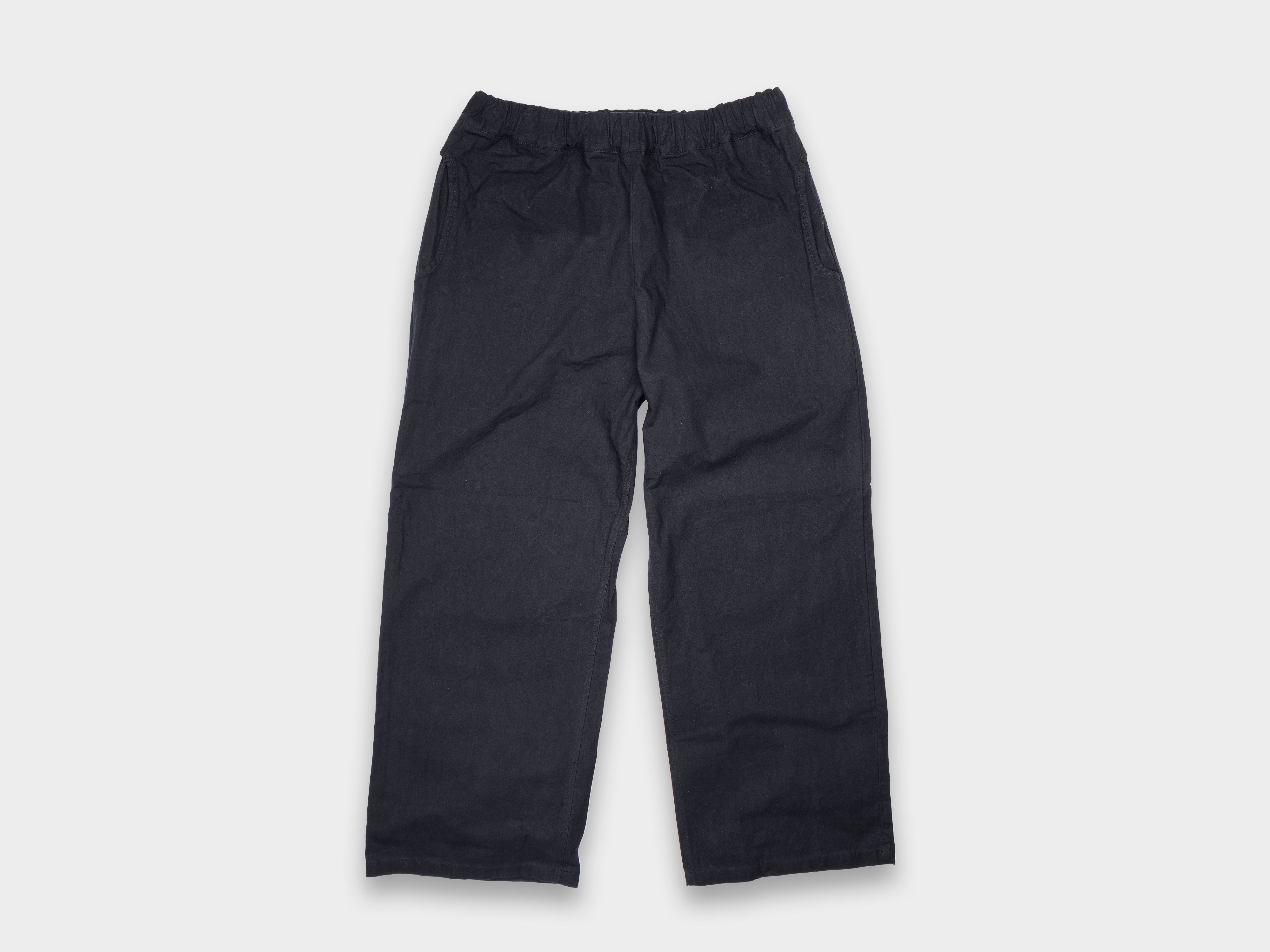 Waxed trousers with seam detail · Black · Dressy
