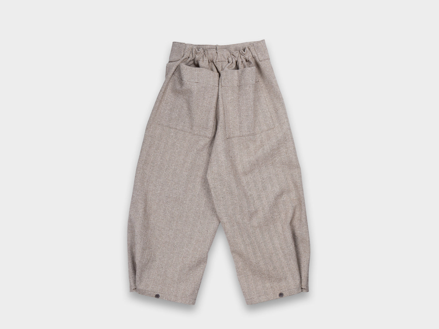 W-R19P3 "Bucket Pants" Gravel Herringbone