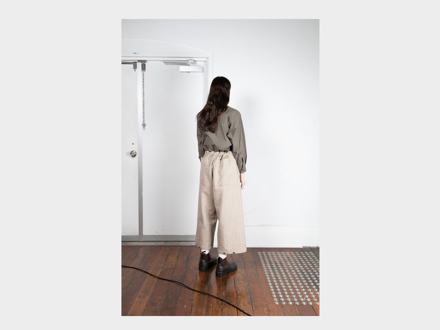 W-R19P3 "Bucket Pants" Gravel Herringbone