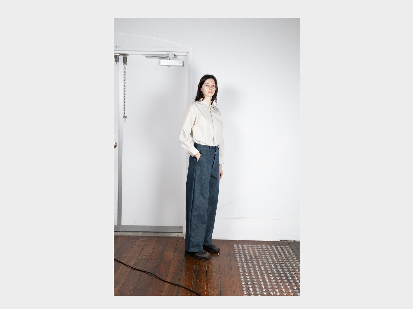 W-R19P4 "High-Wide Pants" Fade Denim