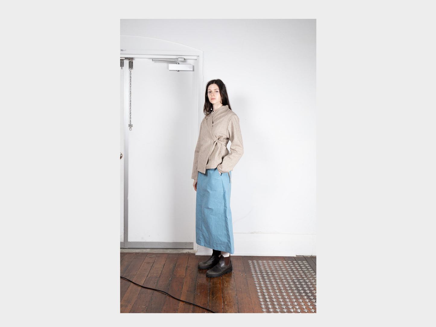 W-R19S8 "Jeogori Jacket" Gravel Herringbone