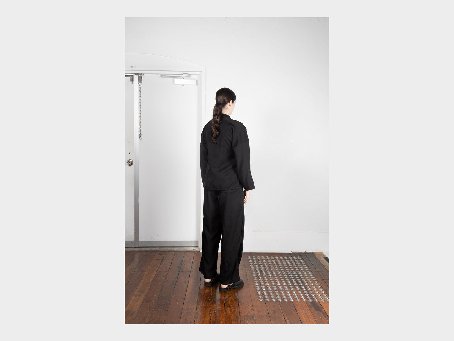 W-R20S7 "Cross Cardigan" Black School Canvas