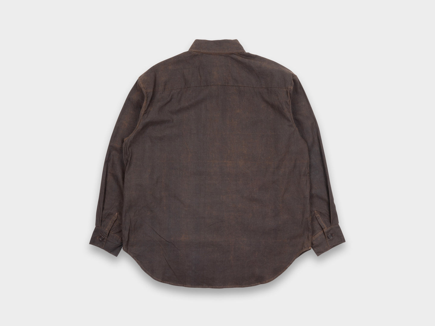 Evan Kinori Big Shirt Mud Dyed Brown