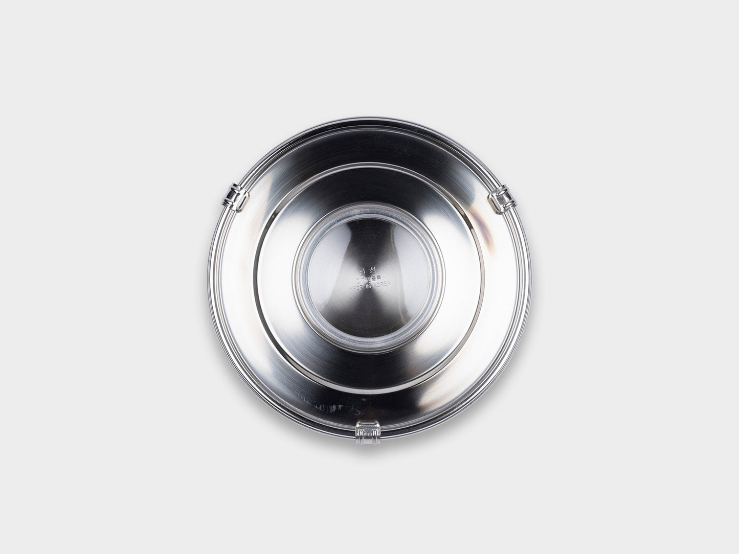KM Stainless Round Lunch Box Flat