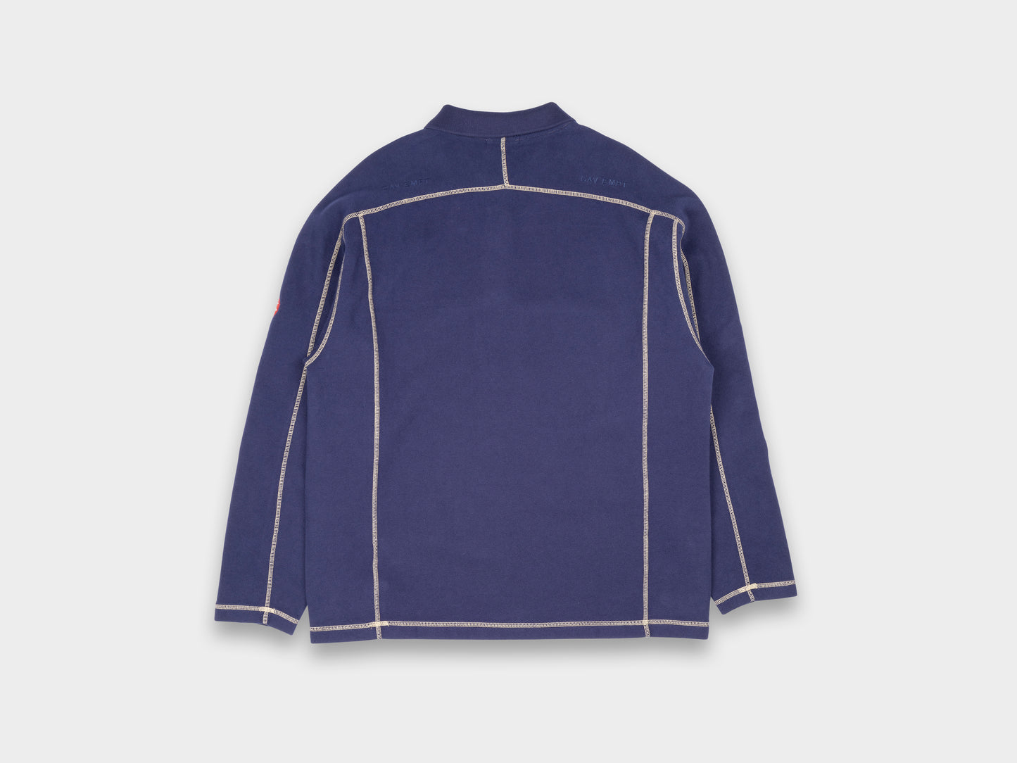 Cav Empt DBL Knit Long Sleeve Polo Navy