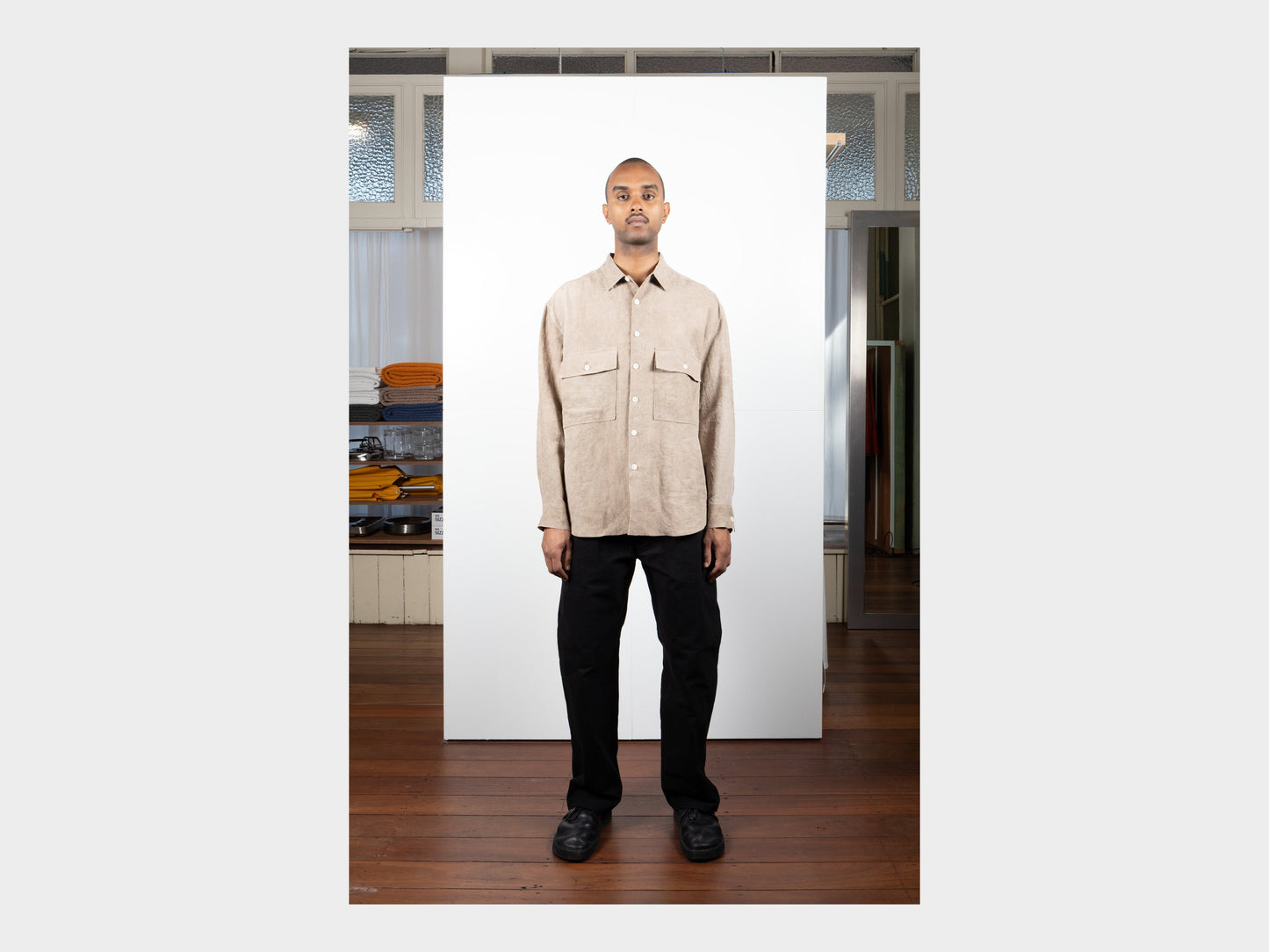 Evan Kinori Big Shirt Cold Dyed Hemp