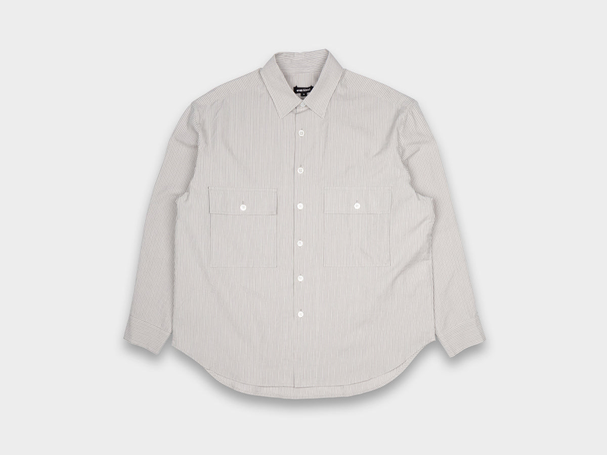 Evan Kinori Big Shirt Organic Cotton Stripe