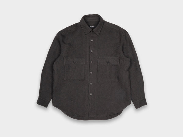 Evan Kinori Big Shirt Wool / Linen Herringbone