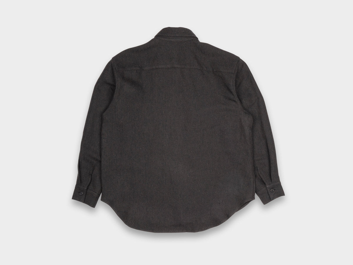 Evan Kinori Big Shirt Wool / Linen Herringbone