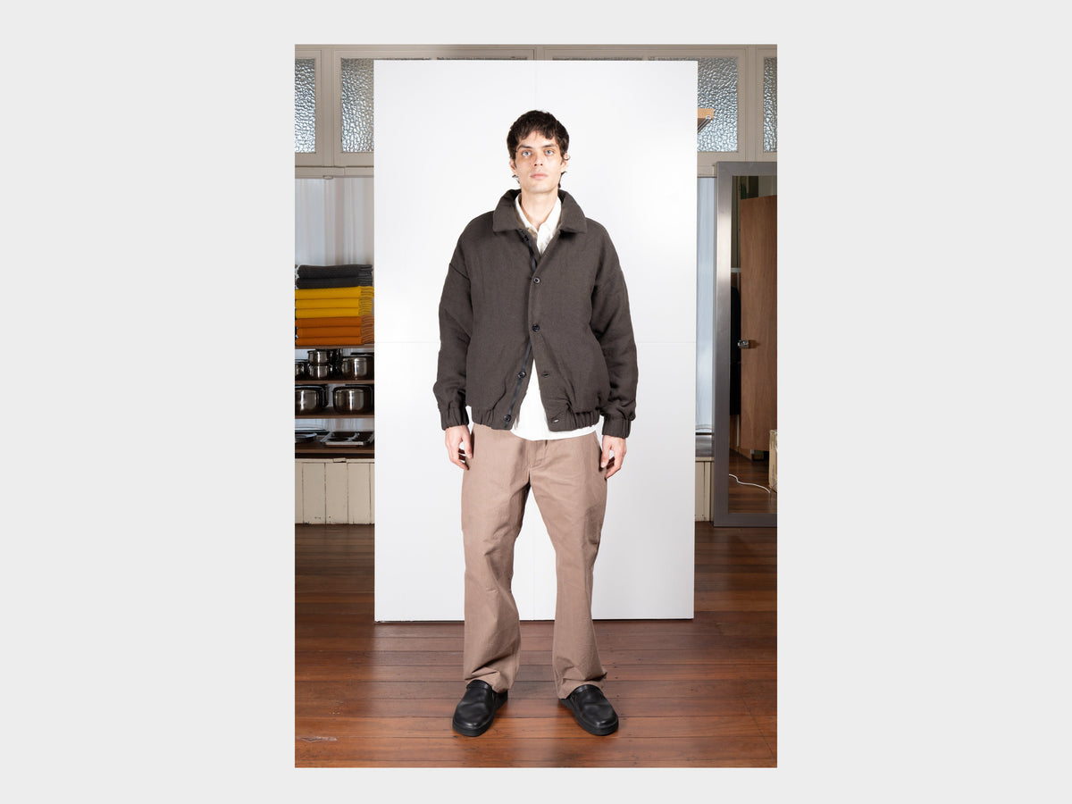 EKD3 "Down Blouson" Heavy Wool / Linen Herringbone