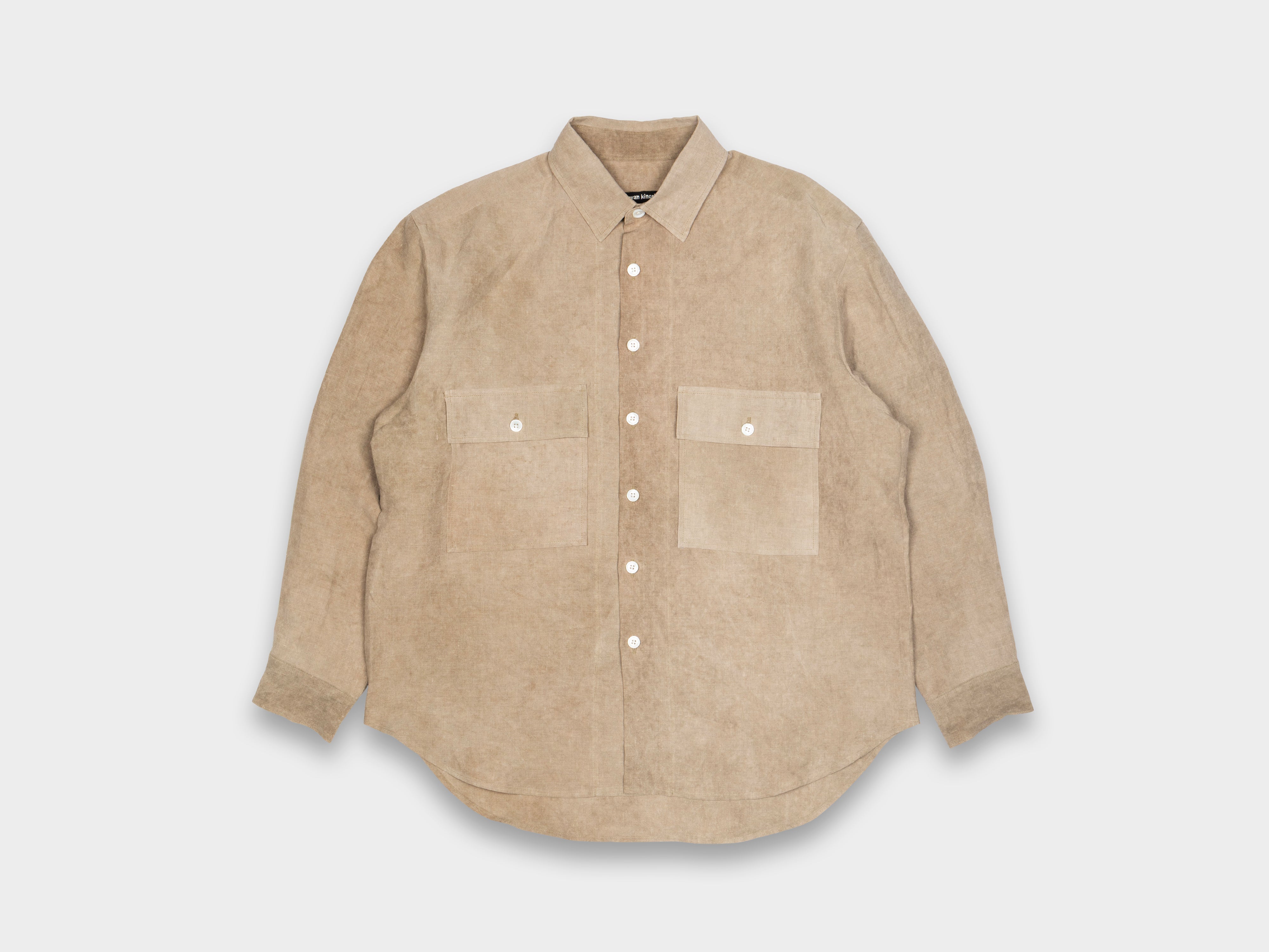 Evan Kinori Big Shirt Cold Dyed Hemp – MAN–TLE Evan Kinori Big Shirt Cold Dyed Hemp – MAN–TLE