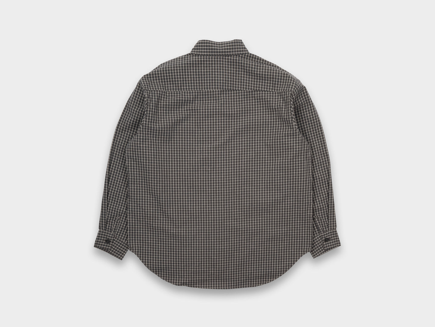 Evan Kinori Big Shirt Grid Cloth Charcoal