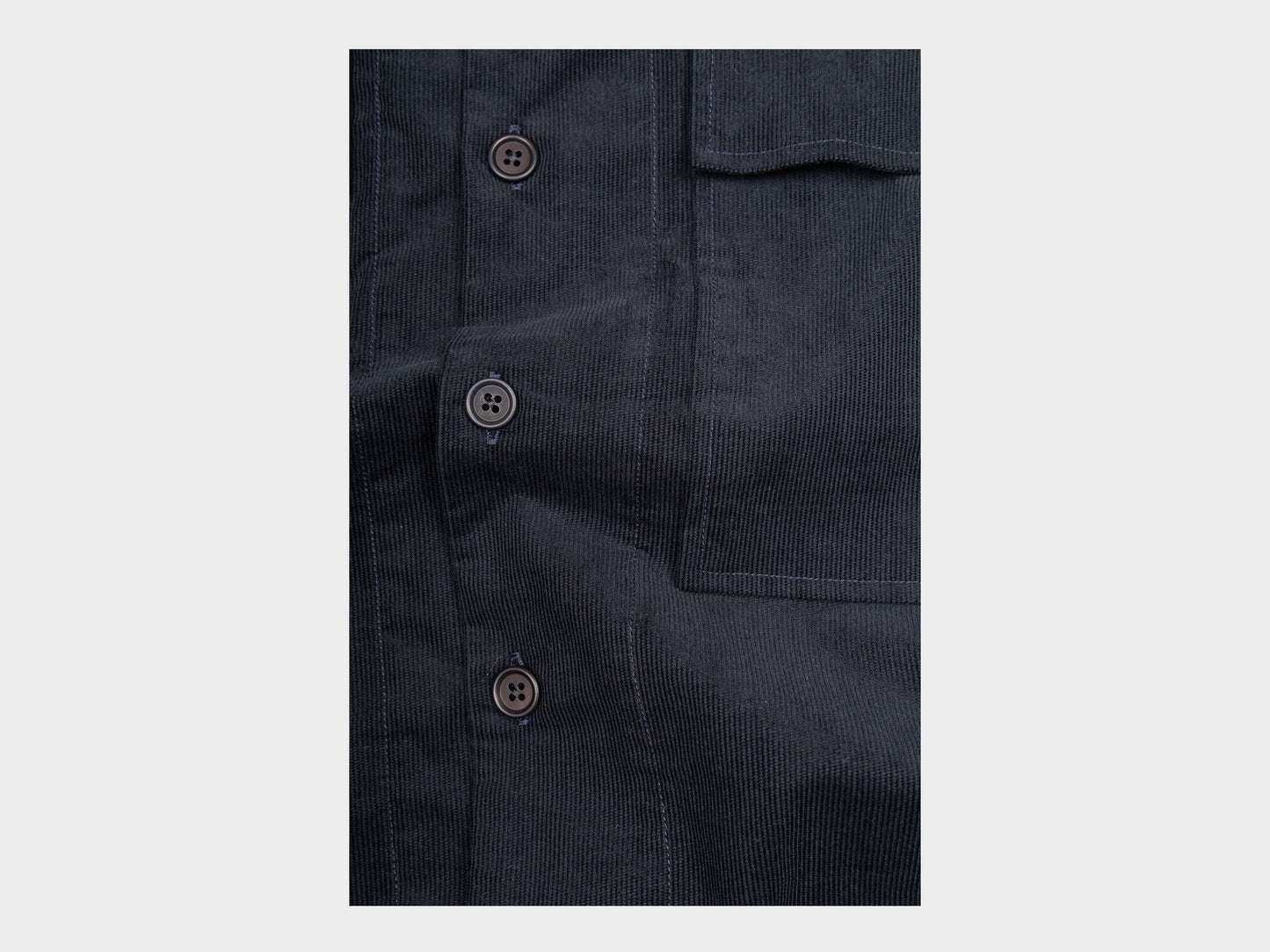 Evan Kinori Big Shirt Pinwale Corduroy Navy