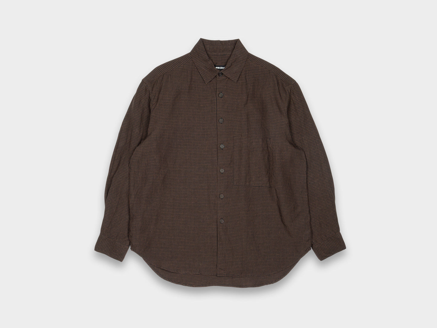 Evan Kinori Big Shirt Two Logwood Linen Check