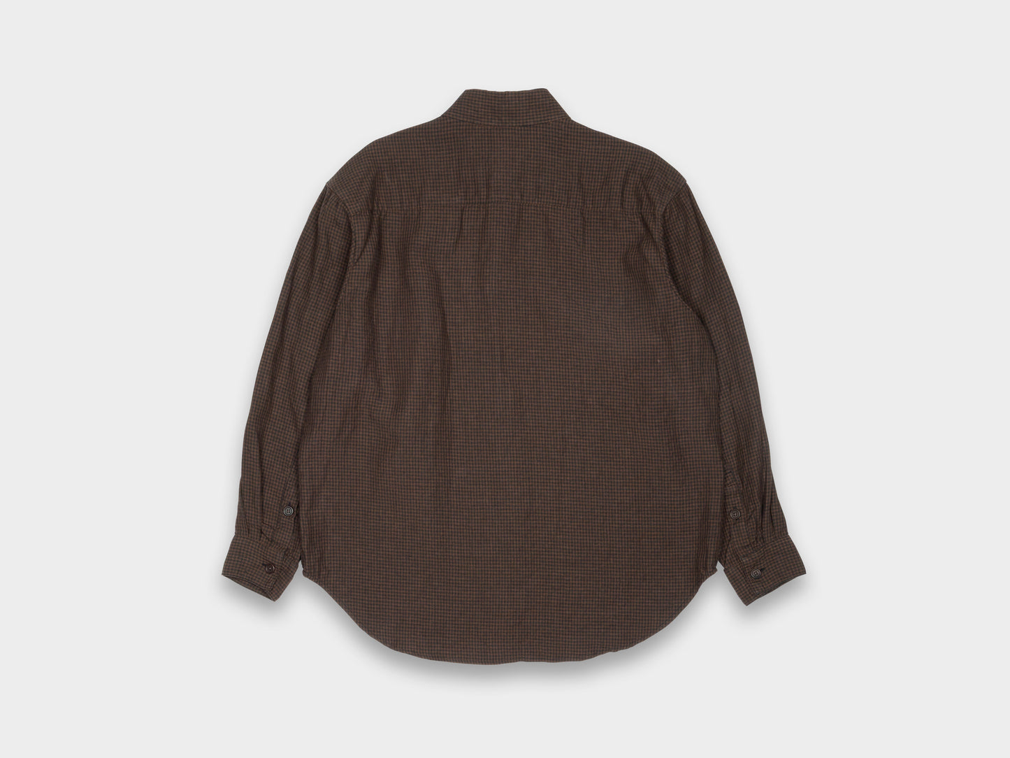 Evan Kinori Big Shirt Two Logwood Linen Check