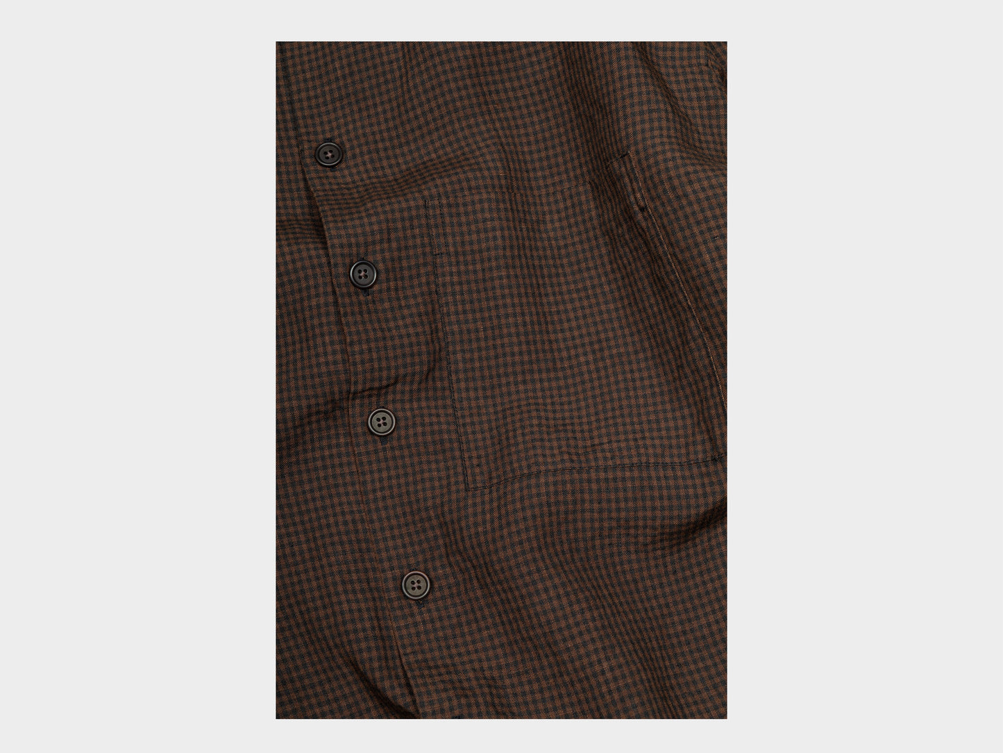 Evan Kinori Big Shirt Two Logwood Linen Check