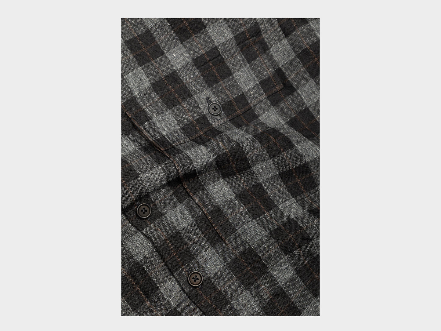 Evan Kinori Big Shirt Yarn Dyed Linen Check