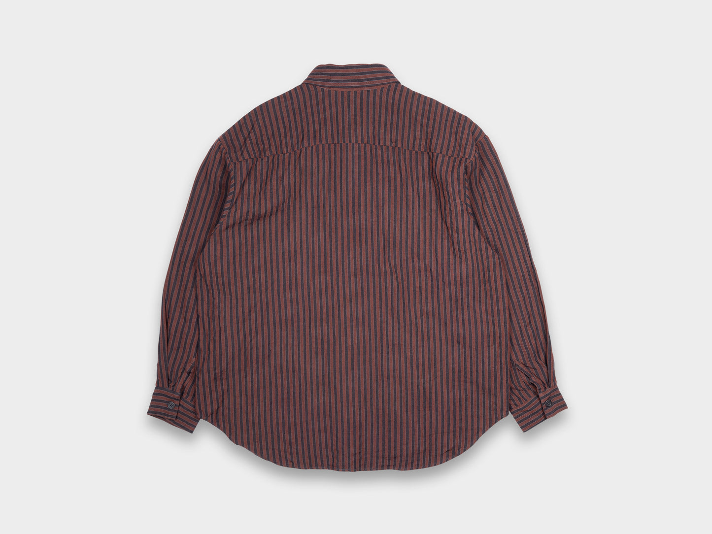 Evan Kinori Big Shirt Yarn Dyed Linen Stripe