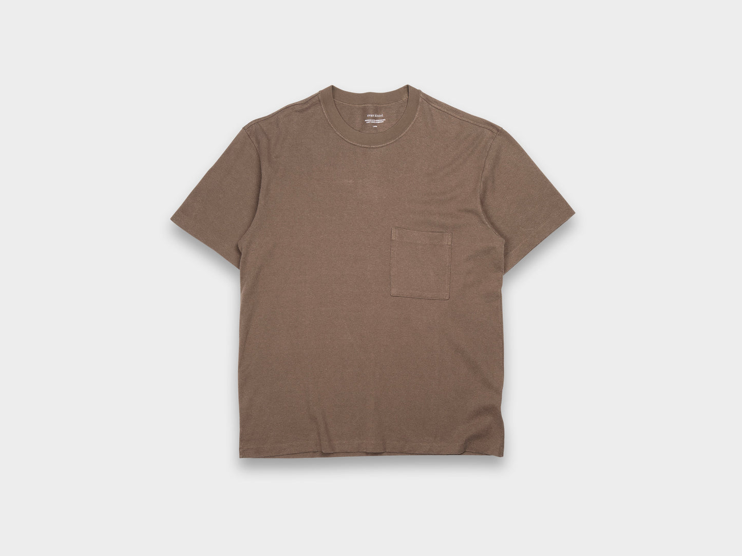 Evan Kinori Pocket Tee Faded Brown