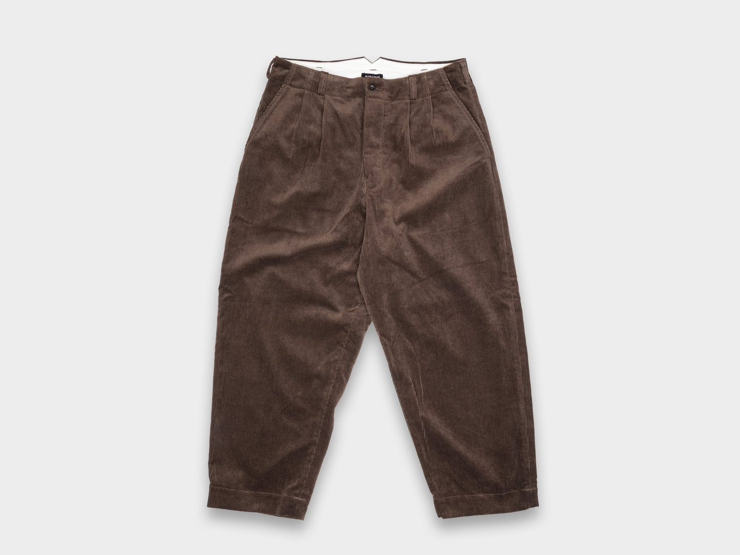 Evan Kinori Two Pleat Pant Sumi Ink Corduroy