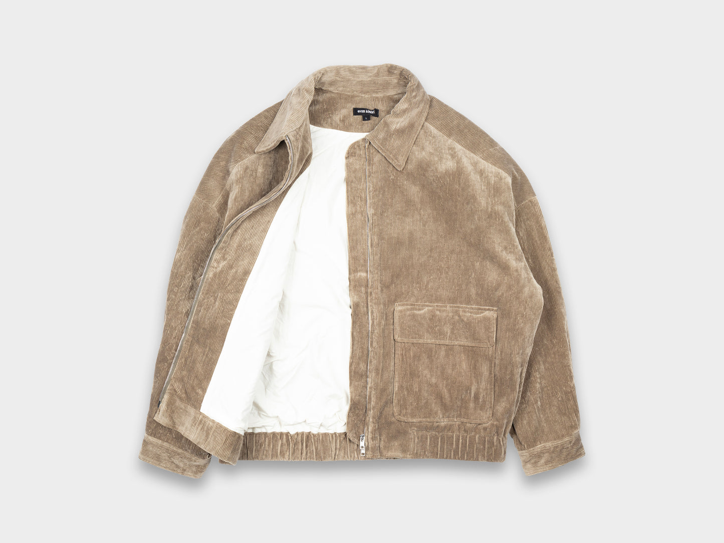 Evan Kinori Zip Jacket Two Corduroy Gallnut