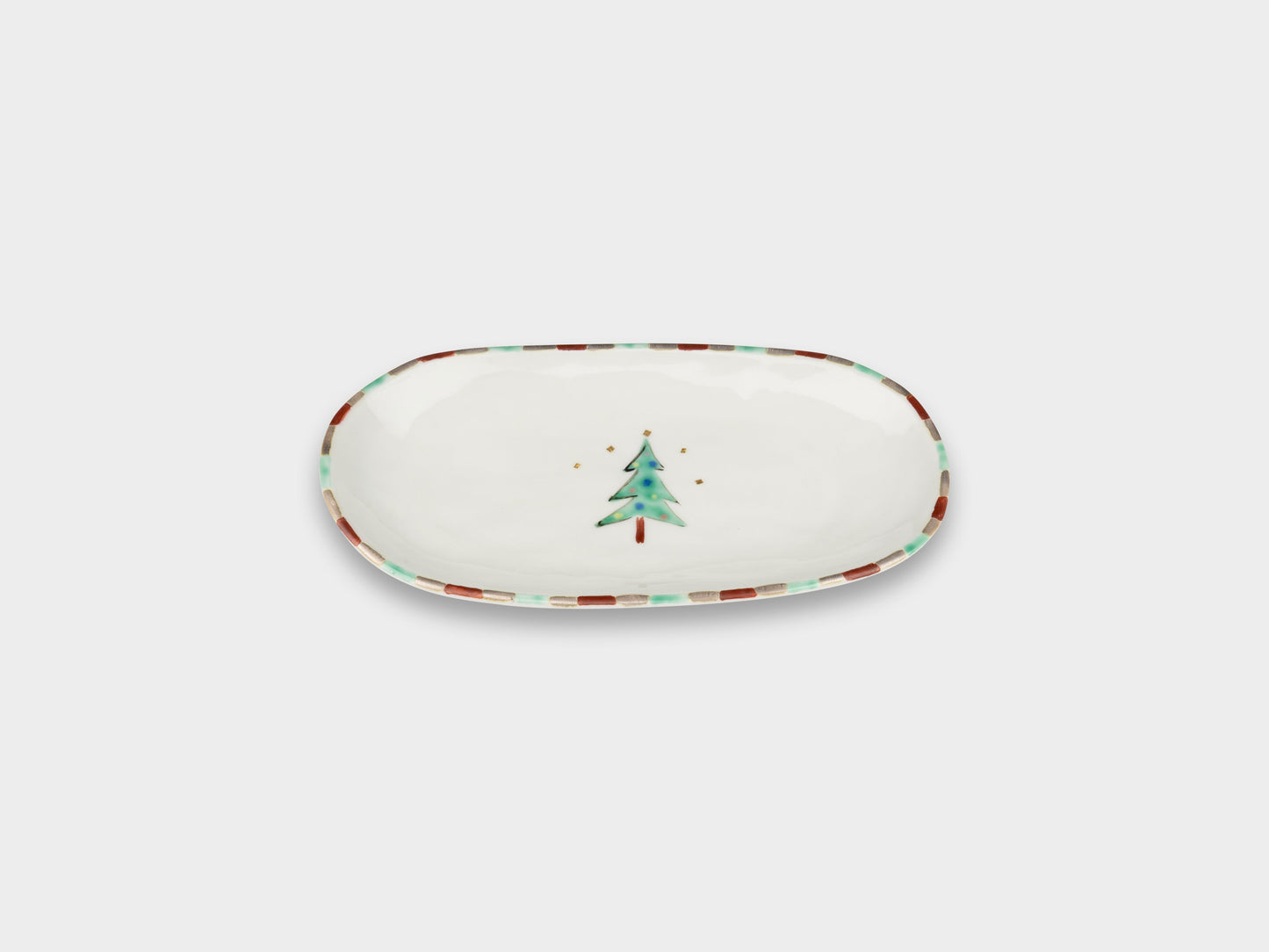 Furukawa Shozo Oval Plate Pine Tree