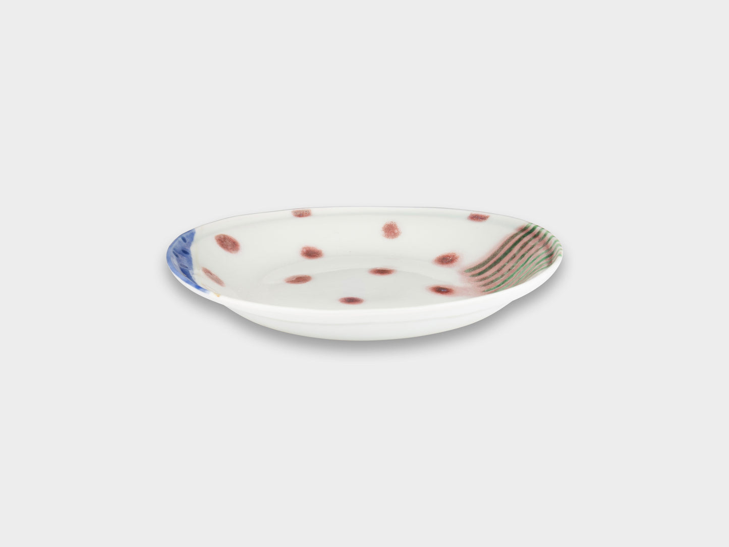 Furukawa Shozo Tatara Round Plate Red Dots