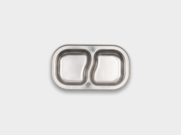 KM Stainless 2-Banchan Plate Used