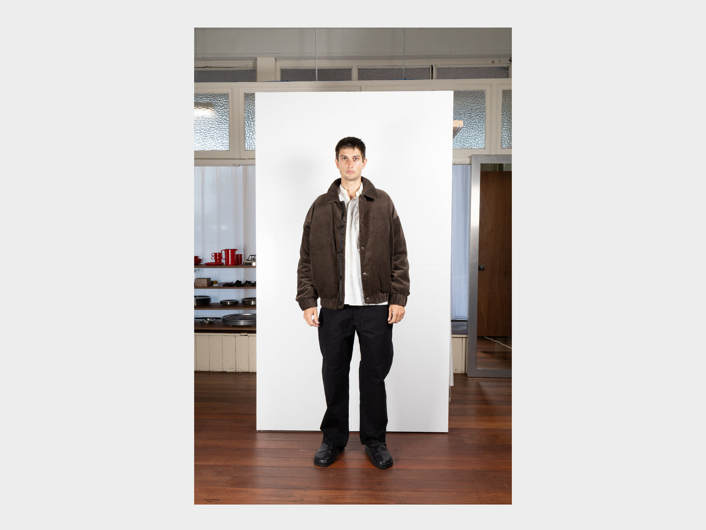 EKD3 "Down Blouson" Sumi Ink Corduroy