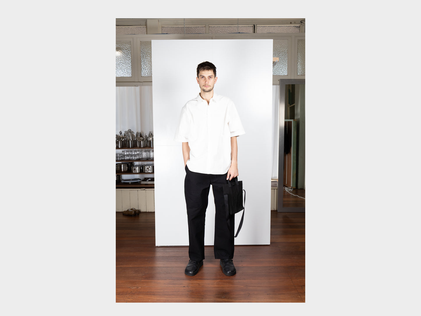 R0B4 "Mini Tote" Black Nylon