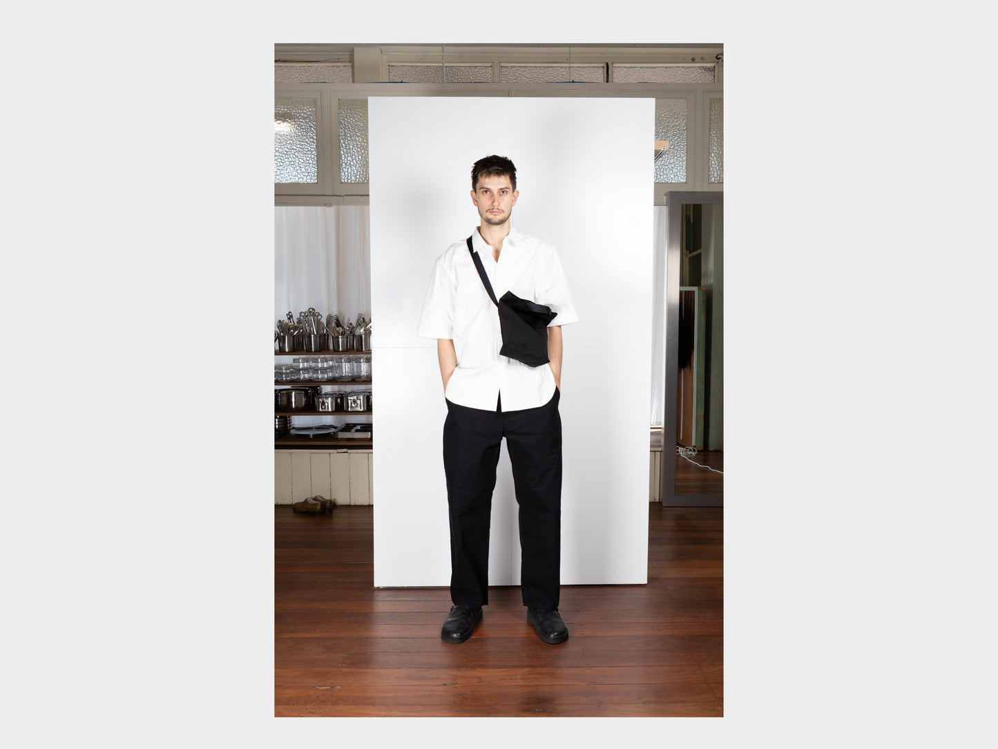 R0B4 "Mini Tote" Black Nylon