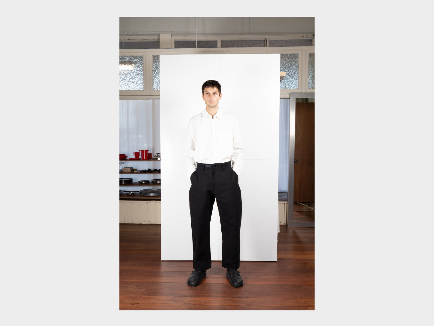 R0P4 "Wide Pants" Black Wax