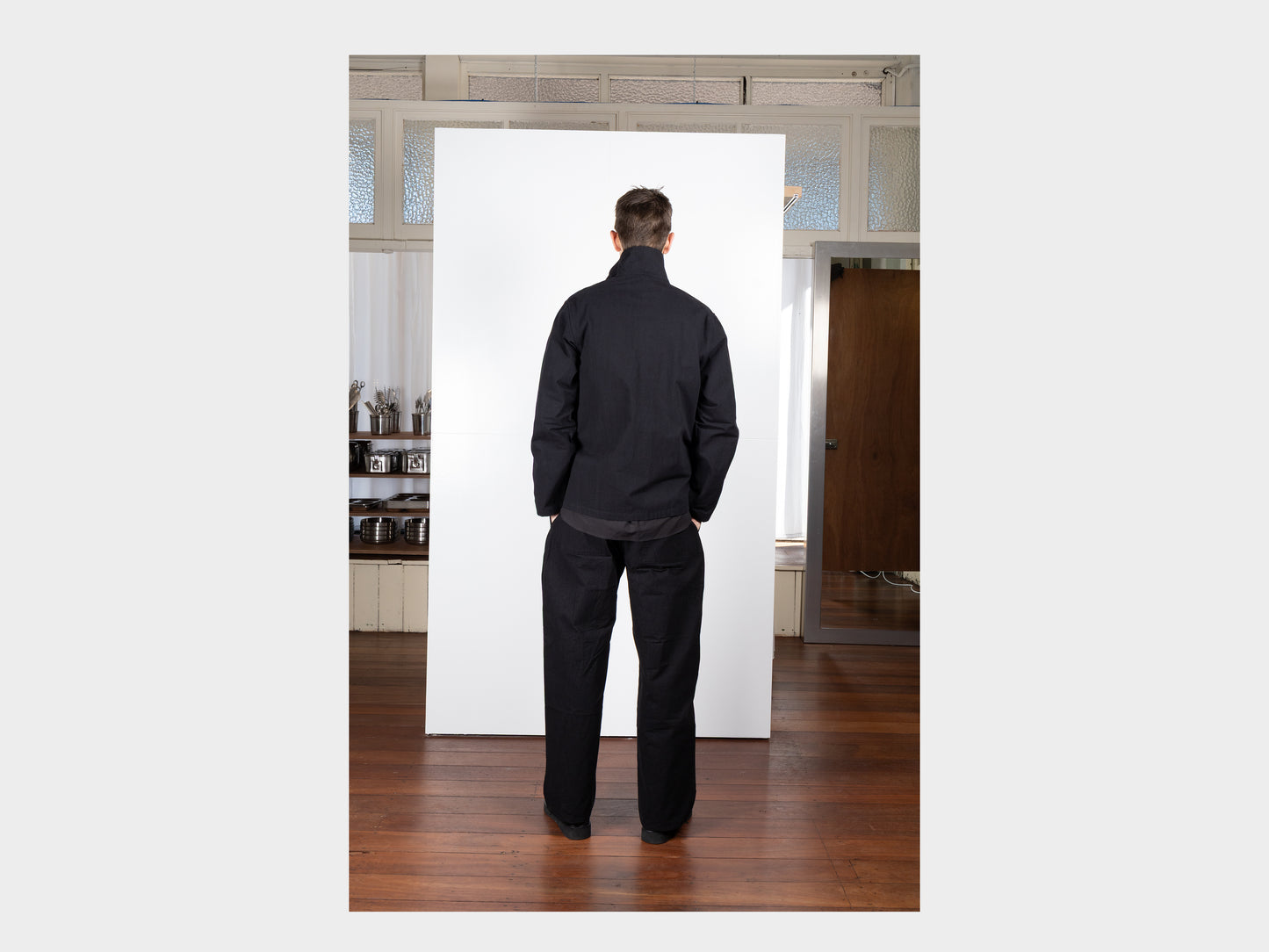 R0S3 "Track Shirt" Black Wash