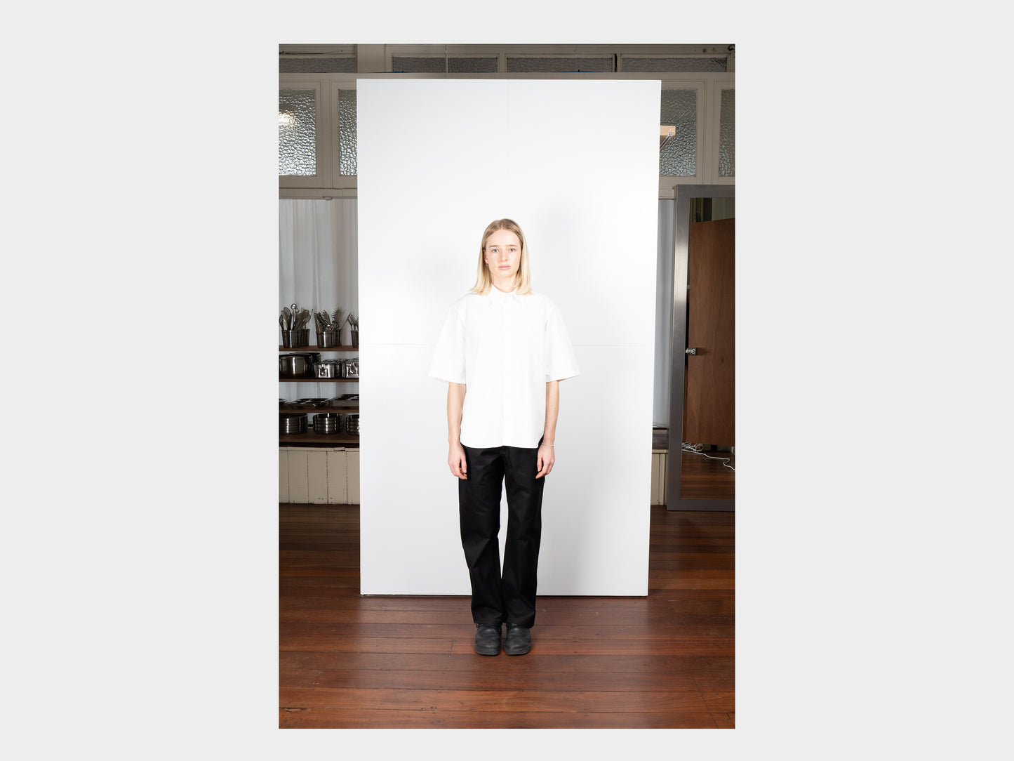 R0S9 "S/S Weather Shirt" White Weather