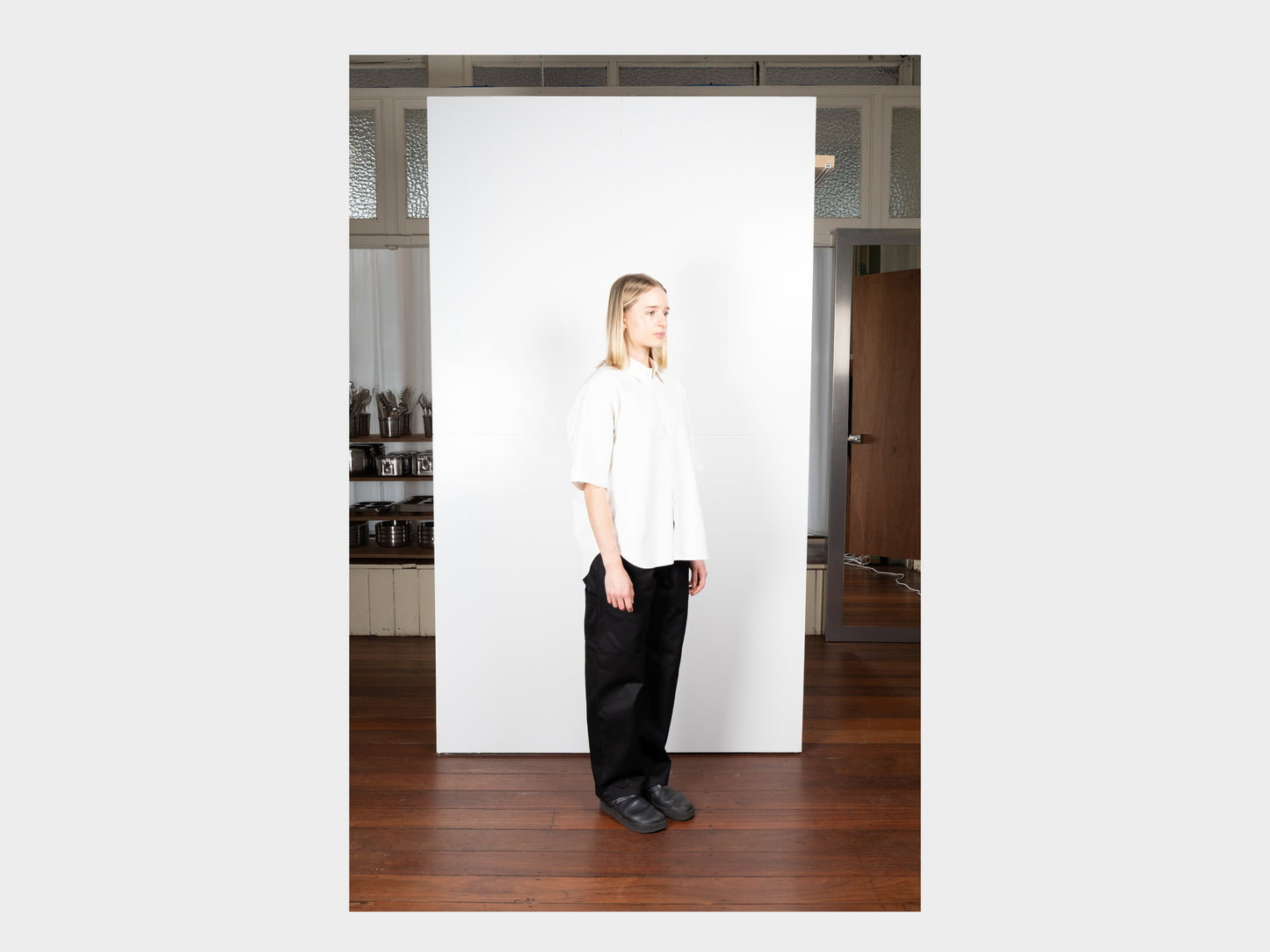 R0S9 "S/S Weather Shirt" White Weather