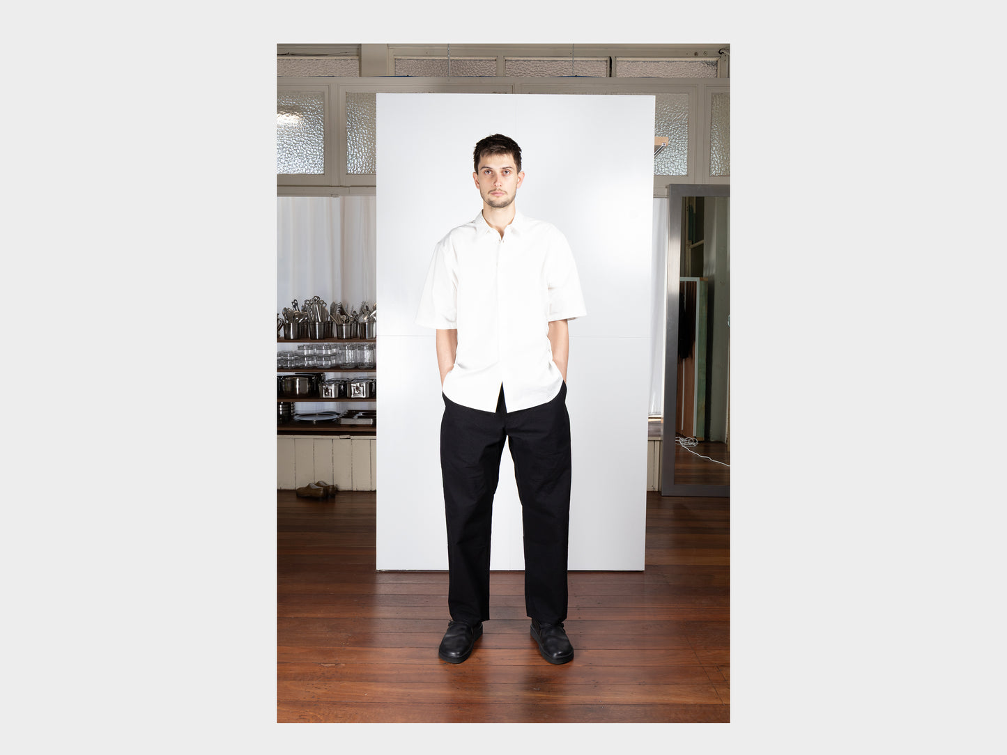 R0S9 "S/S Weather Shirt" White Weather