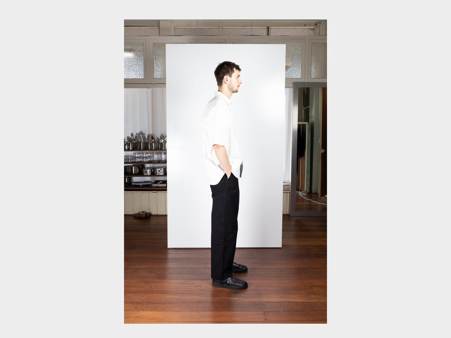 R0S9 "S/S Weather Shirt" White Weather