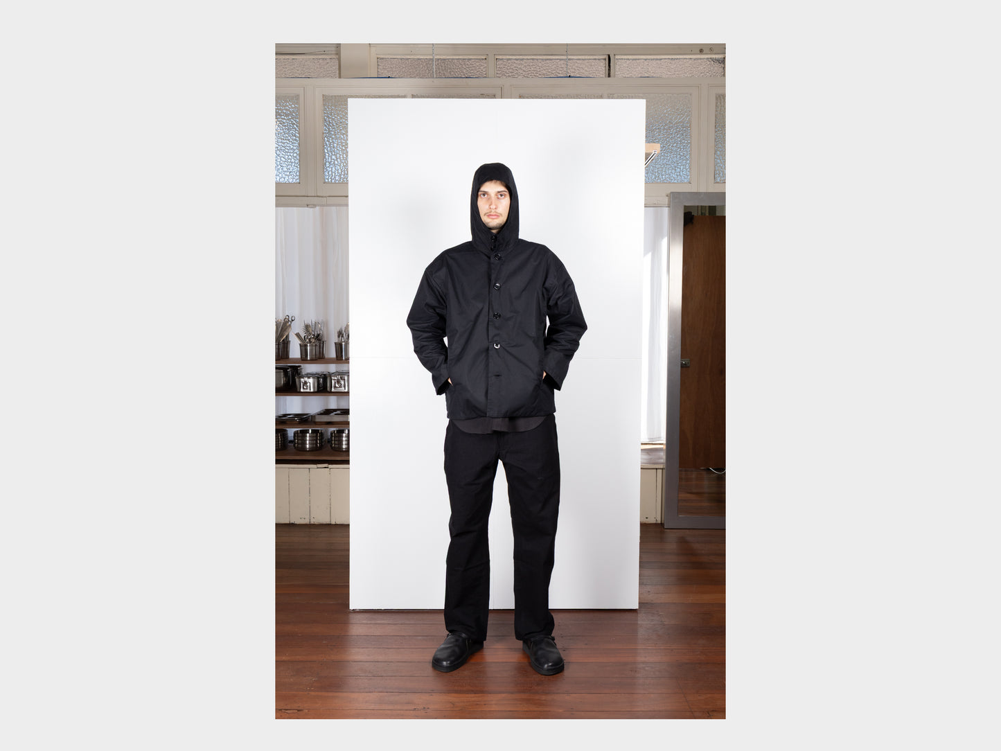 R0Y3 "Gill Jacket" Black Master Shield