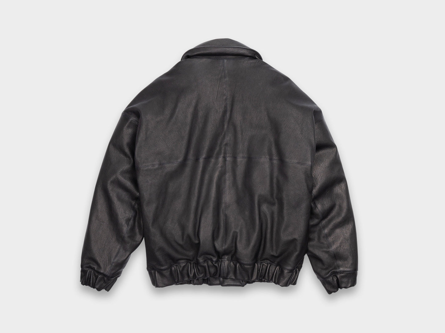 R19D3 "Down Blouson" Black Eco Deerskin