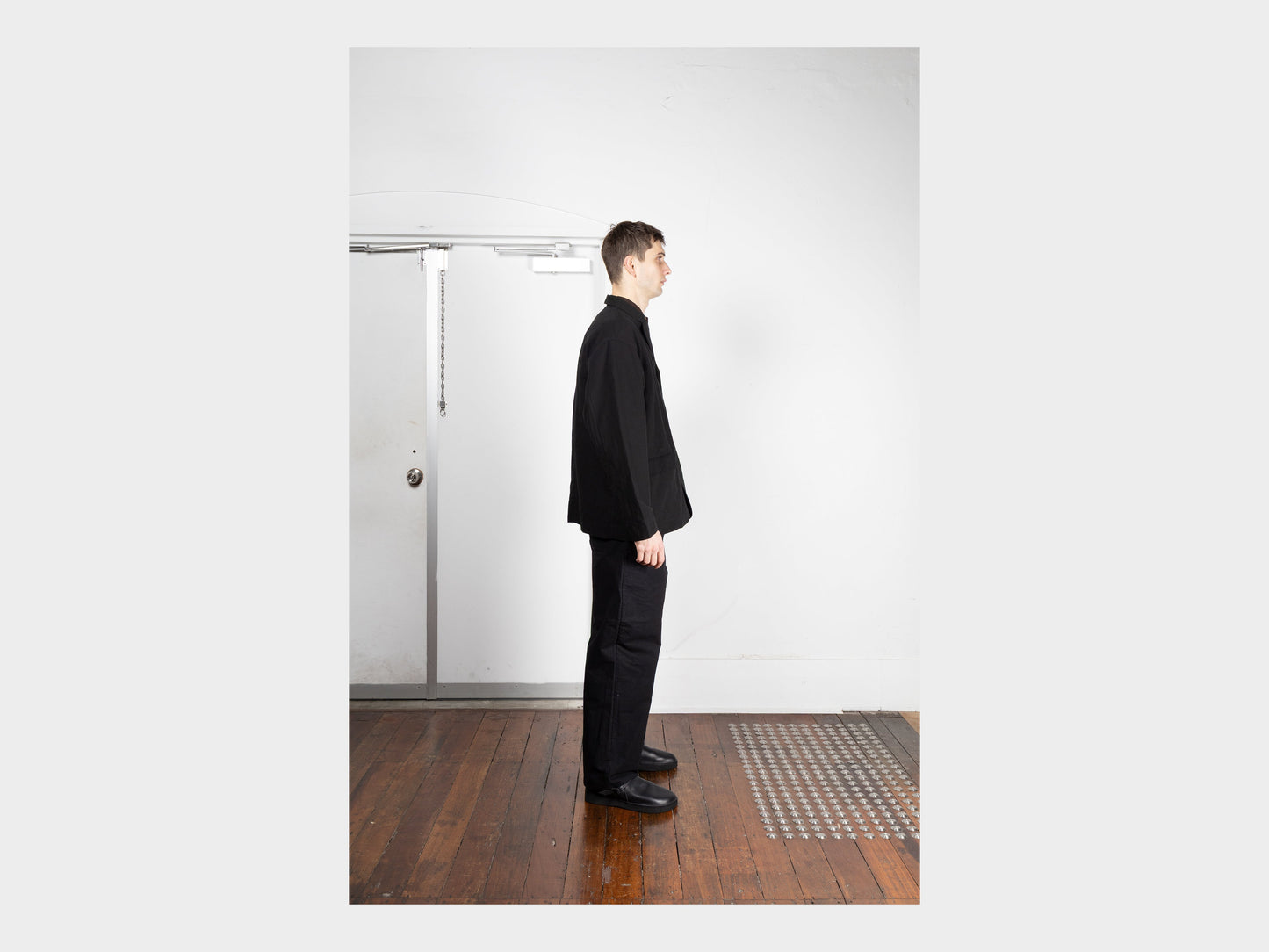 R20Y4 "Big Blazer" Black Linen