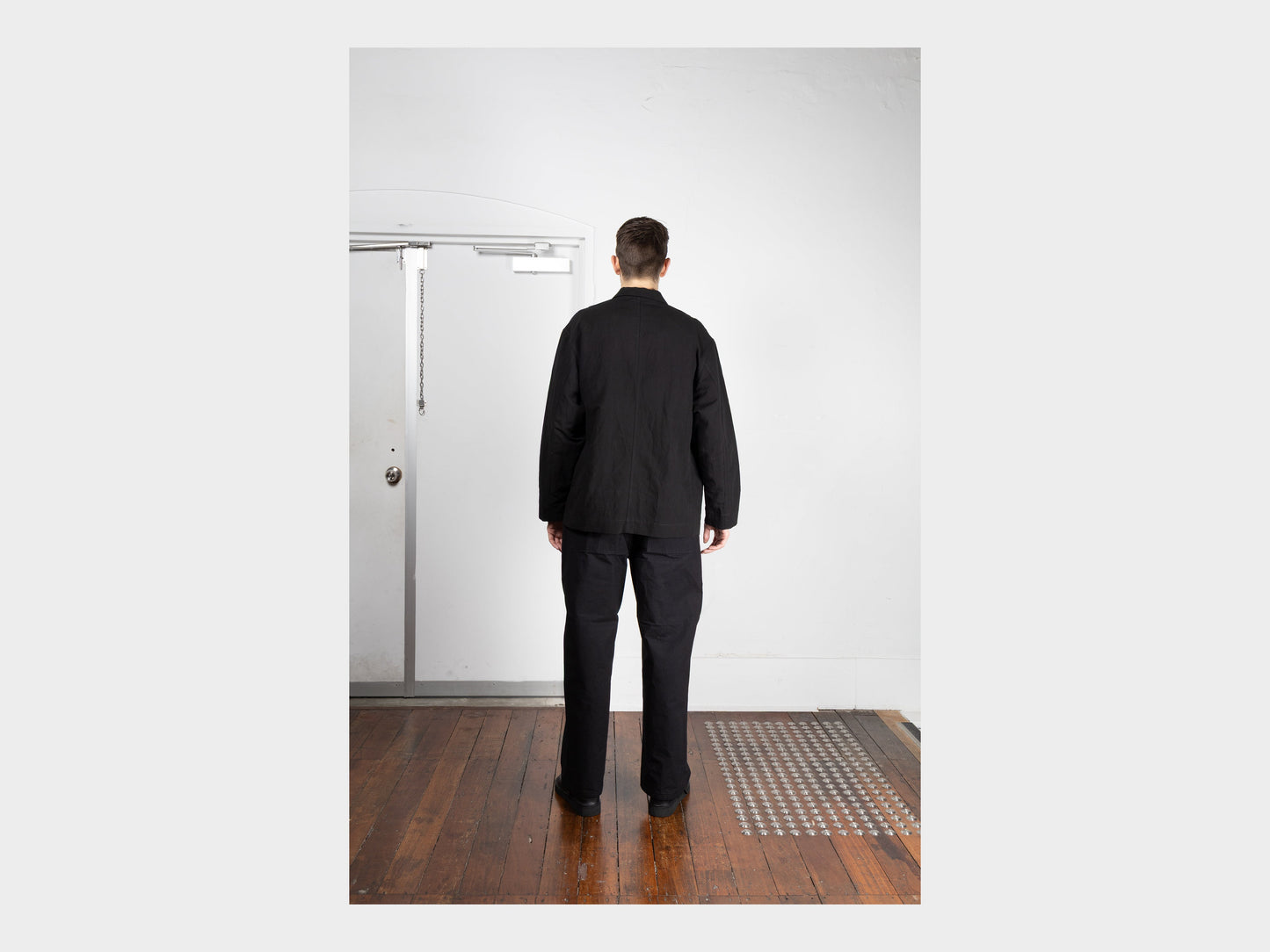 R20Y4 "Big Blazer" Black Linen