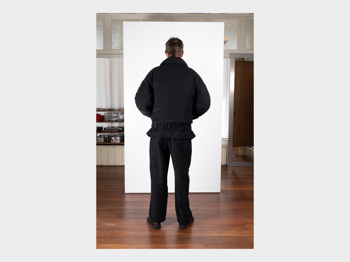 R21D3 "Down Blouson" Fluid Supima Back-Satin
