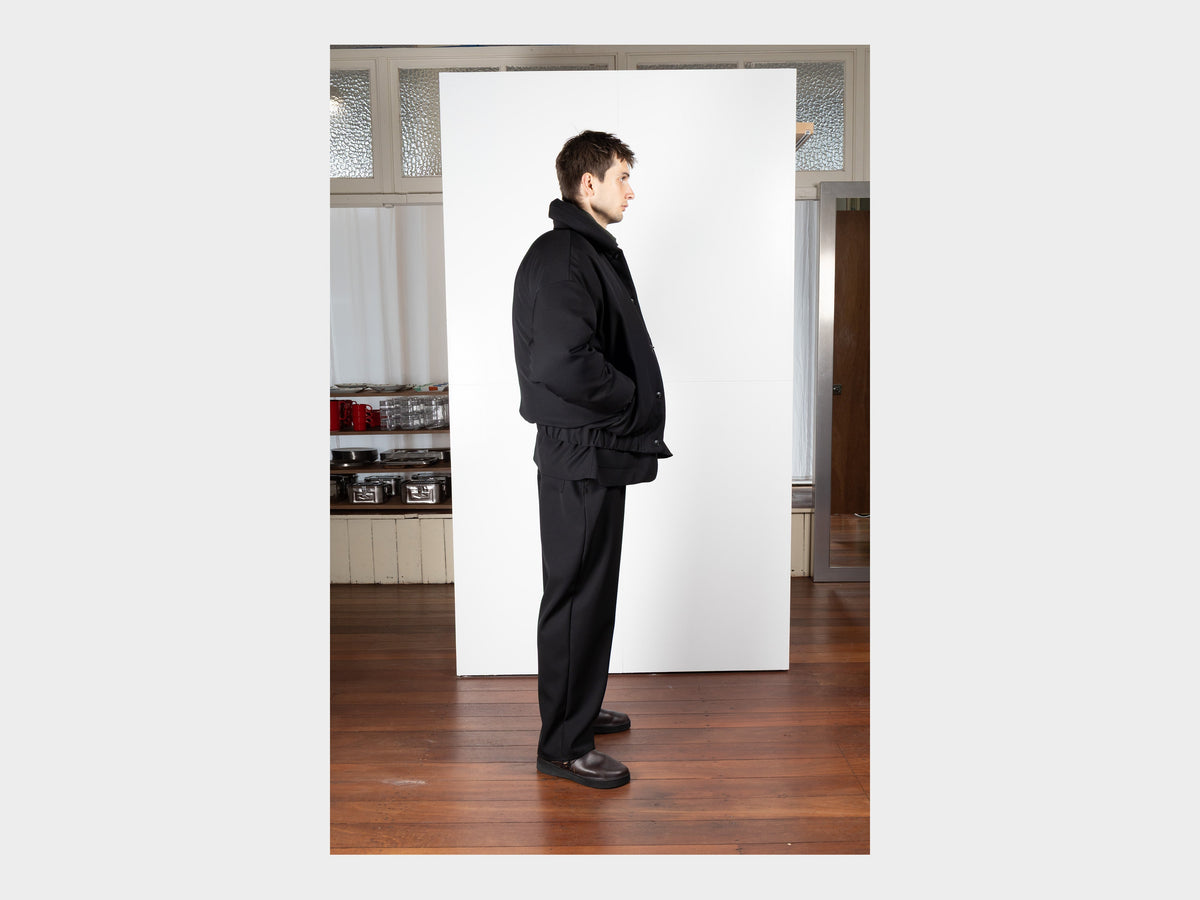 R21D6 "Double Down Blouson" Black Impact Wool