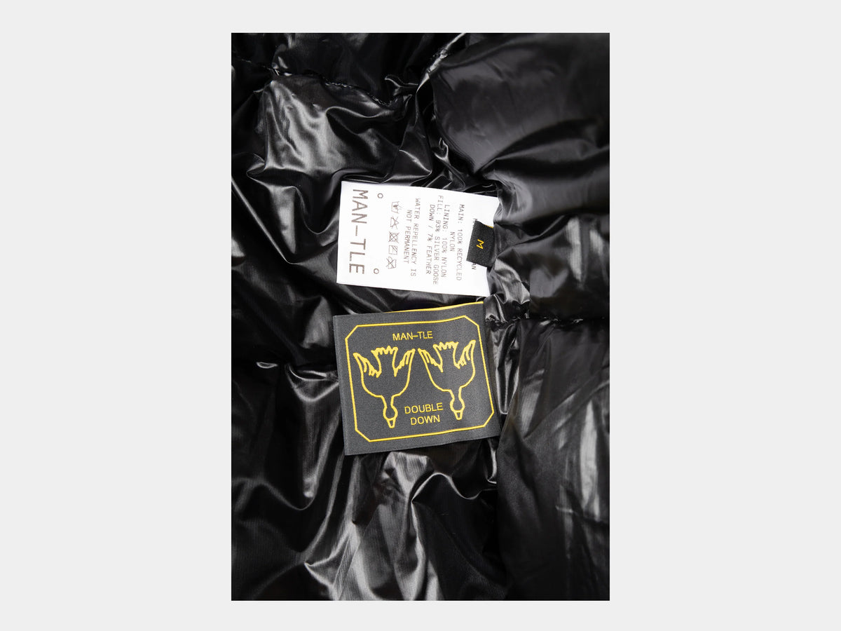 R0D6 "Double Down Blouson" Black Recycled Nylon