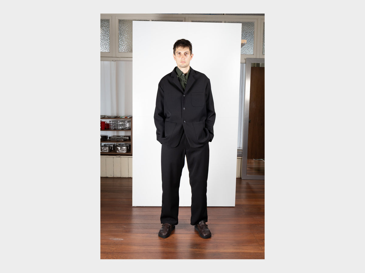 R21Y2 "Patch Blazer" Black Impact Wool